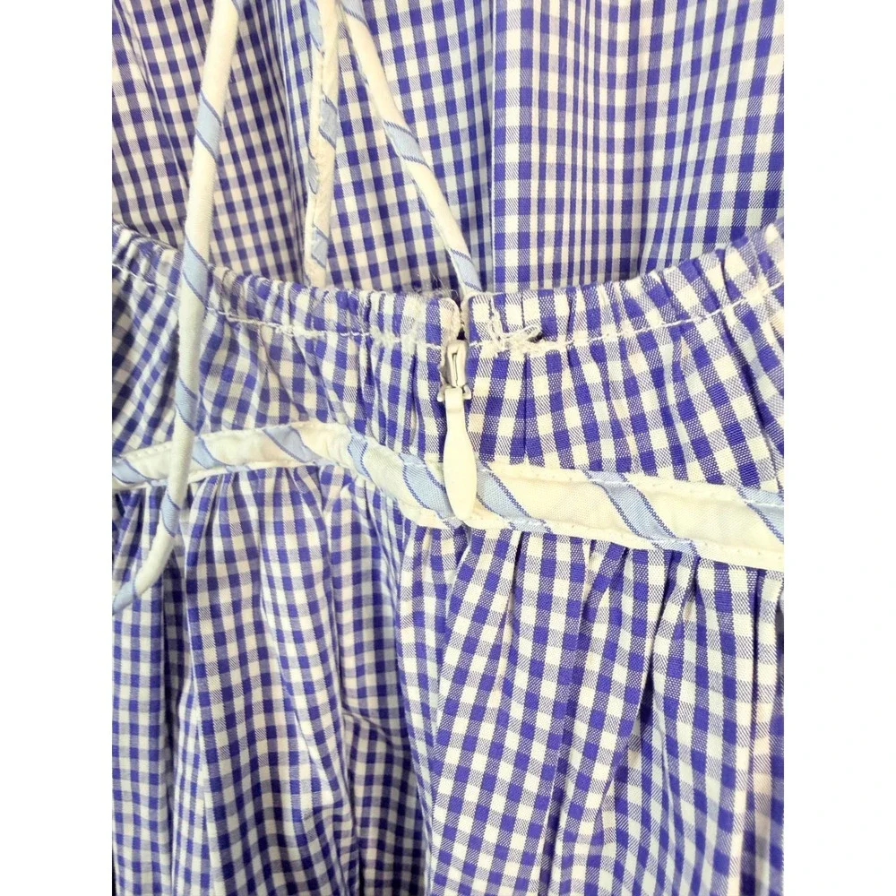 J.Crew Open-back dress in mixed gingham print Size 6 NWT